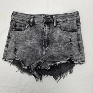 KanCan Distressed Denim Cutoff Shorts Womens M